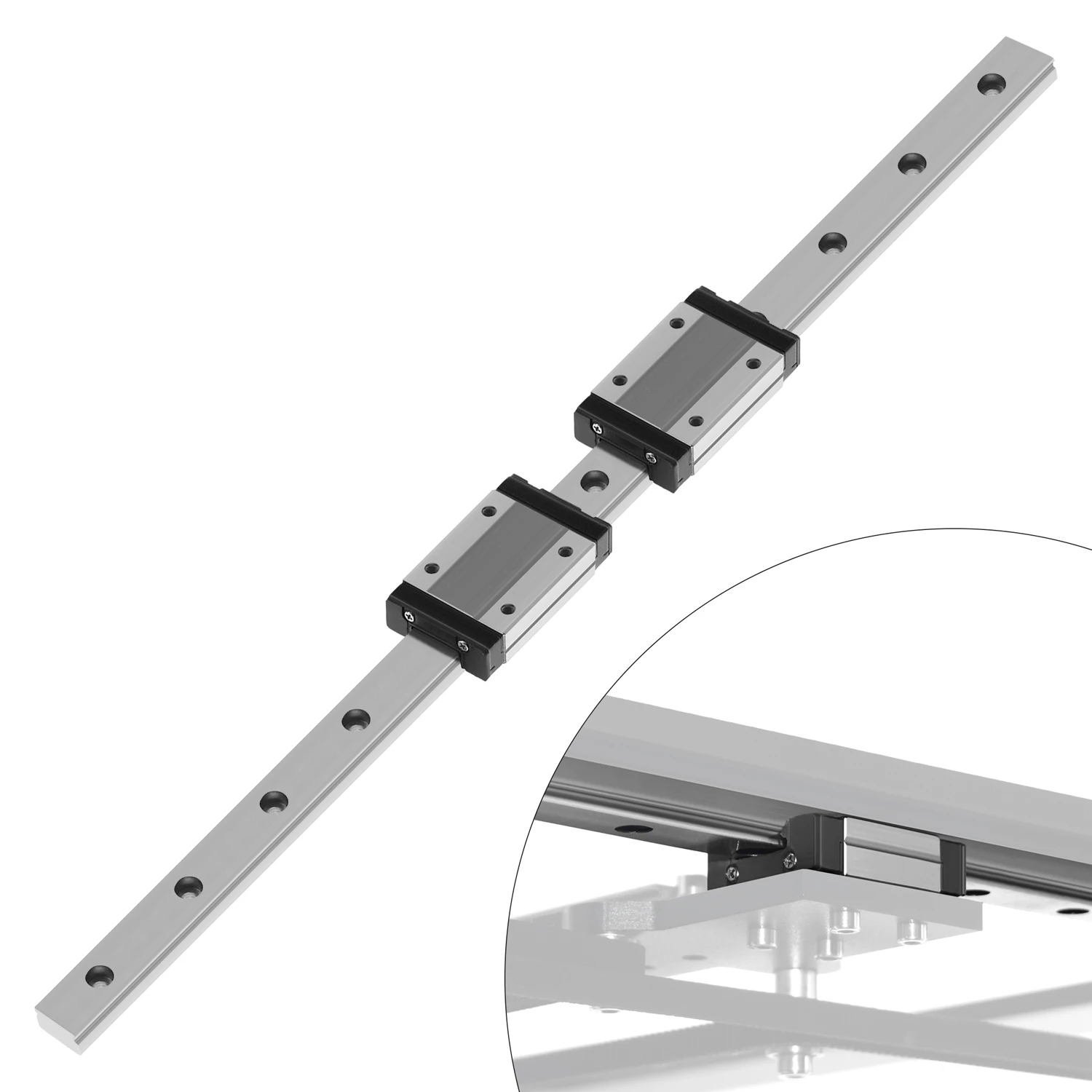 MGN12H Linear Sliding Rail Miniature Guide Block CNC 3D Printer DIY 250-550mm 