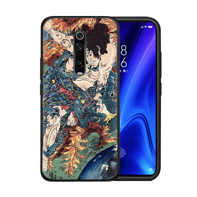 EWAU японский Ukiyo-e Art силиконовый чехол для телефона для Xiaomi Redmi 8A 4A 4X5 plus 5A 6 pro 6A 7 7A S2 GO K20 pro
