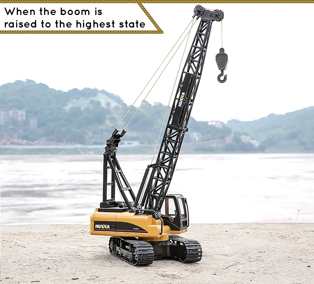 Huina 1572 Remote Control Alloy Crane 1/14 Remote Control Crane Engineering Vehicle Children Remote Control Engineering Vehicle 6