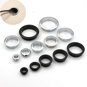 

60mm Alloy Table Cable Outlet Grommet Round Plug Cover for PC Desk Wire Holder Cabinet Vent Hole Decorative Furniture Hardware