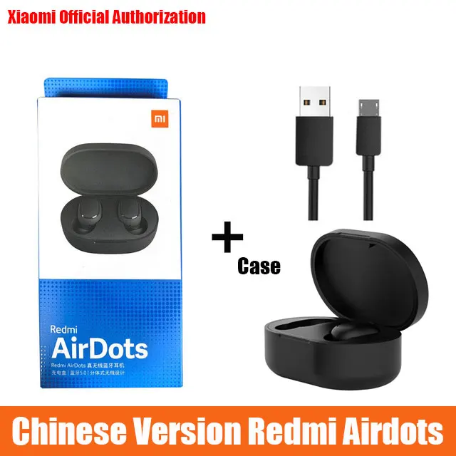 Xiaomi Redmi Airdots наушники-вкладыши TWS Bluetooth 5,0 наушники стерео Беспроводной активный Шум отмена с микрофоном громкой связи - Цвет: As the picture