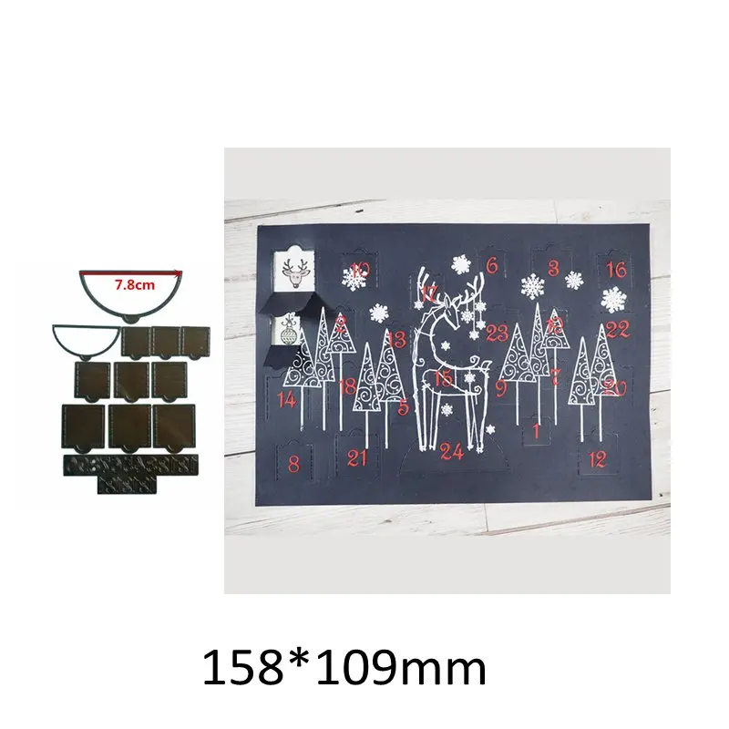 

Semicircle Digital Number Square Surprise Frame Metal Cutting DIY Dies Lottery card Scrapbooking Craft Stencil Making New Dies