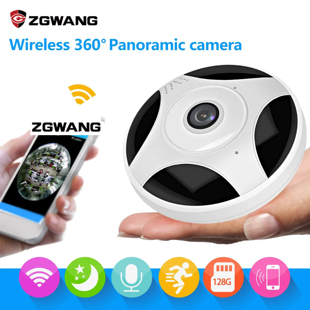 

ZGWANG 3MP Wireless Wifi Panoramic Version 360 Angle MINI Camera 1080P HD Night Vision Home Surveillance Network Cameras