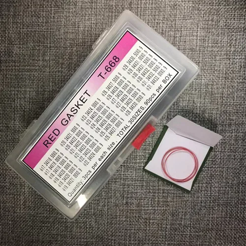 Аксессуары для часов задняя крышка для часов водонепроницаемое кольцо красный пластик водонепроницаемое кольцо 0,9 диаметр 30 размер смешанный всего 90 штук - Цвет: 668G33.5-46mm