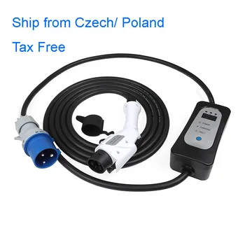 

32A 7200 Watt Charging 3 Pin EV Charger Mobile Charging Cable Portable Home Use Industrial CEE Plug 32A 16A 13A 10A Adjustable