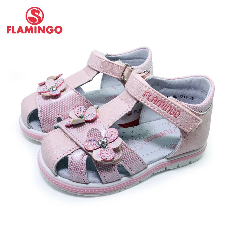 Детские сандалии с застежкой липучкой FLAMINGO, на плоской подошве, с арочным дизайном, повседневная обувь принцессы, размер 22 27, для девочек, 201S HL 1719|Сандалии| | АлиЭкспресс