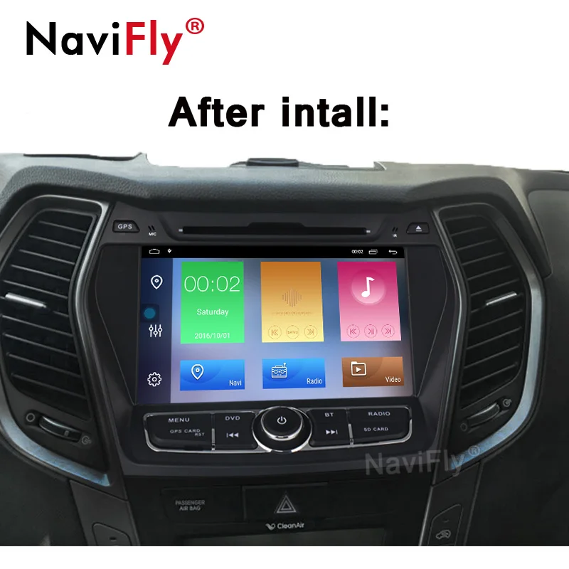 NaviFly " 2 Din DSP Android 9,0 автомобильный dvd-плеер для hyundai IX45 Santa fe 2013 авто радио gps навигация wifi DVR Carplay