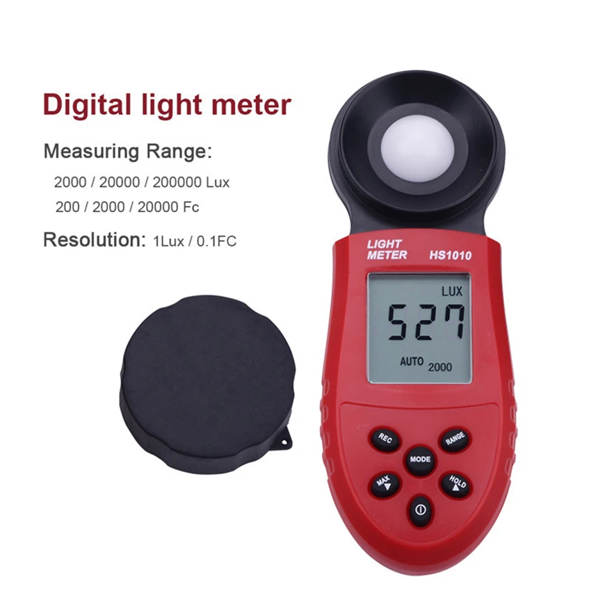 200,000 Lux Hs1010 Lcd Digital Integrated Light Luxmeter Tester