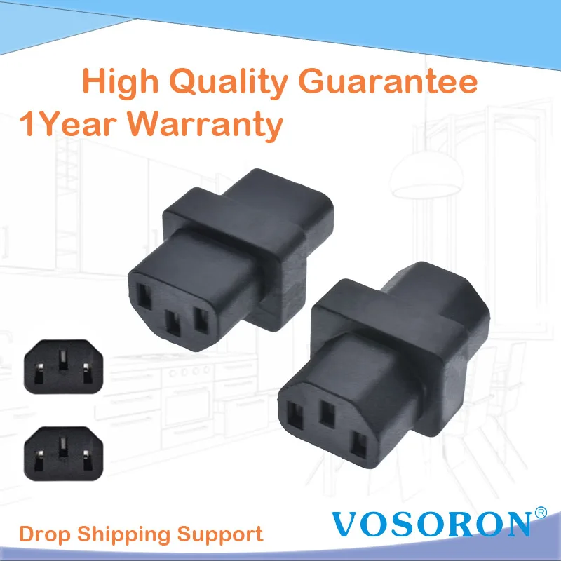 C13-C13 AC Power Adapter IEC320 C13 TO Wire Cord Connector Converter Male To Female Socket Chassis Server Conversion Plug | Обустройство