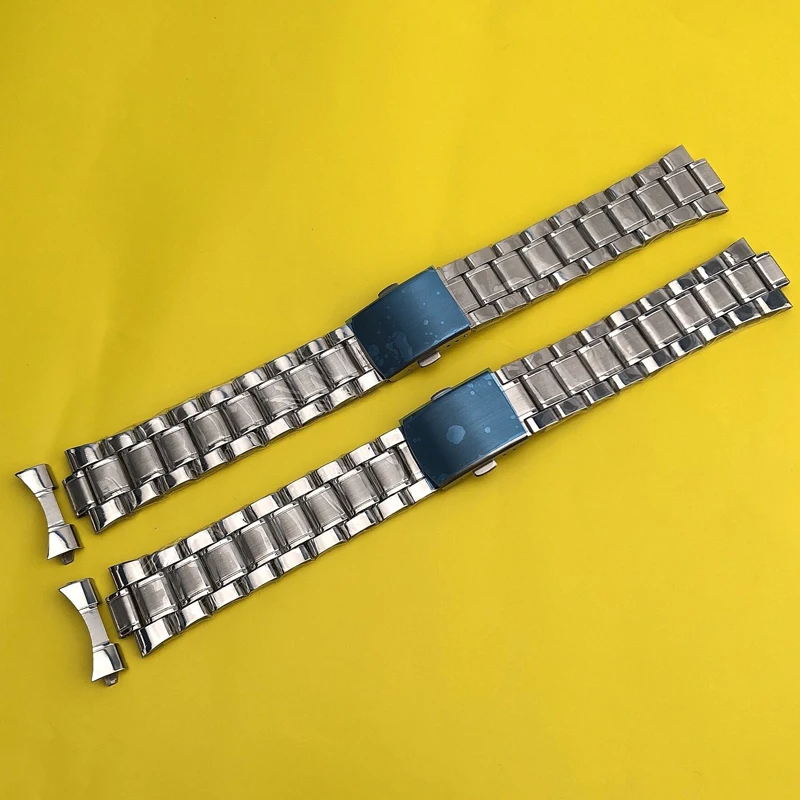 CurvedEnds20mm22mmStainlessSteelWatchBandLinkBraceletWrist