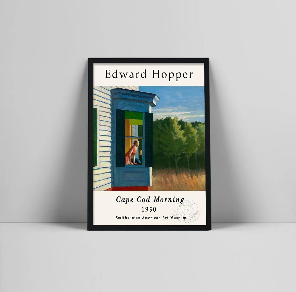 

Edward Hopper Hand Painted Oil Painting Exhibition Poster Cape Cod Morning Quality Art Print Wall Decor Canvas Home Decor Art