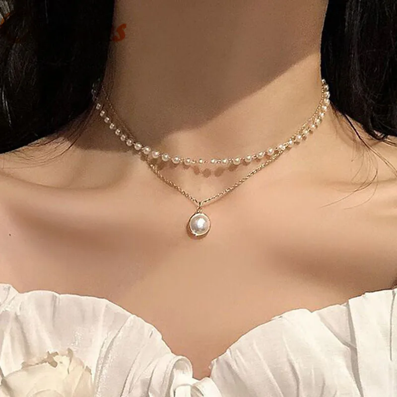 Классическое Ретро корейское модное жемчужное колье чокер женское милое
