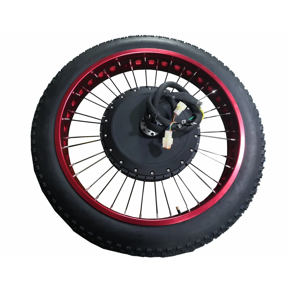 NBpower/QS273 26X4.0 Fat Tire 40H Motor Wheel 72V 8000W 150mm Dropout Width Motor Wheel Kit with Fat Tire