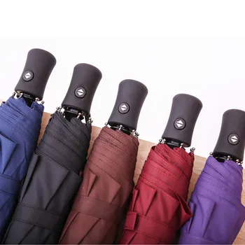 

New Full Automatic Umbrella Rain Women Men 3Folding Durable 8K Strong Umbrellas Kids Adult Rainy Sunny Umbrella Home Supplies