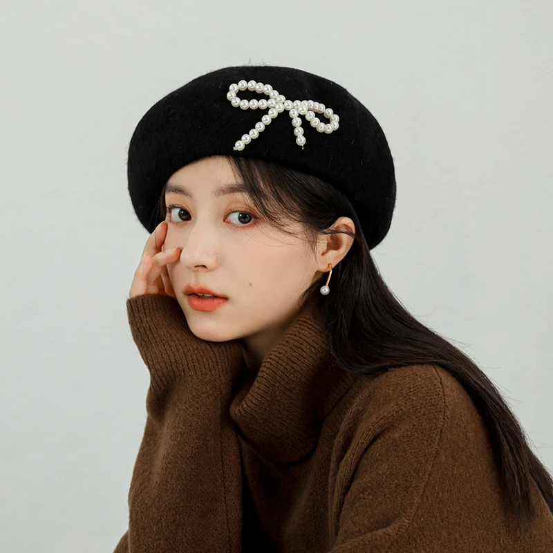 hat bts Women's Girl's retro cap beret 