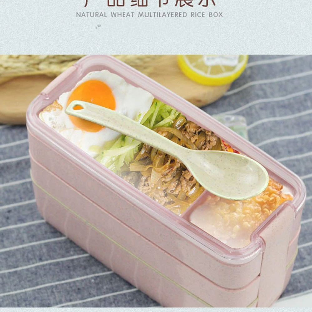 3 Layers Lunch Box Healthy Material Wheat Straw Bento Boxes Microwave Dinnerware Food Storage Container 900ml Student Lunchbox 3 Layers Lunch Box Healthy Material Wheat Straw Bento Boxes Microwave Dinnerware Food Storage Container 900ml Student Lunchbox