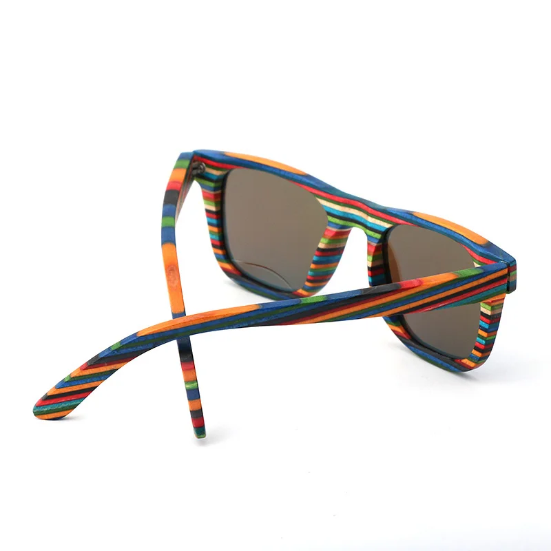 Роскошные новые красочные модные женские поляризационные очки для вождения солнцезащитные очки для женщин цветные деревянные очки ручной работы
