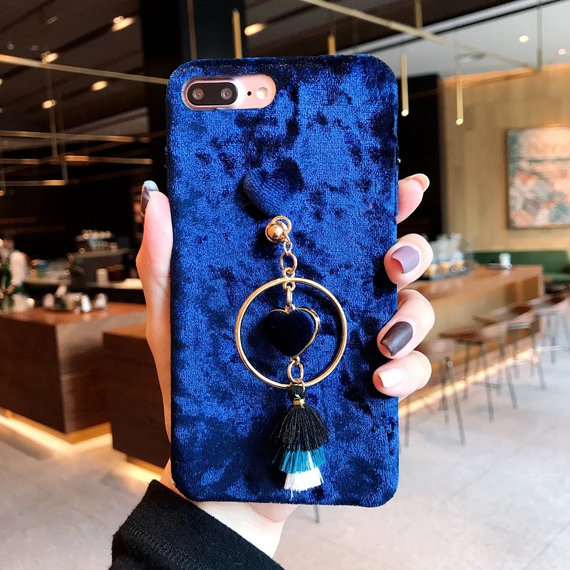 Любовь кулон чехол для телефона для iphone 11 Pro XS MAX XR красный чехол s с браслетом Для iphone X 6 6S 8 7 Plus Мягкий силиконовый чехол Capa - Цвет: Blue bottom villain