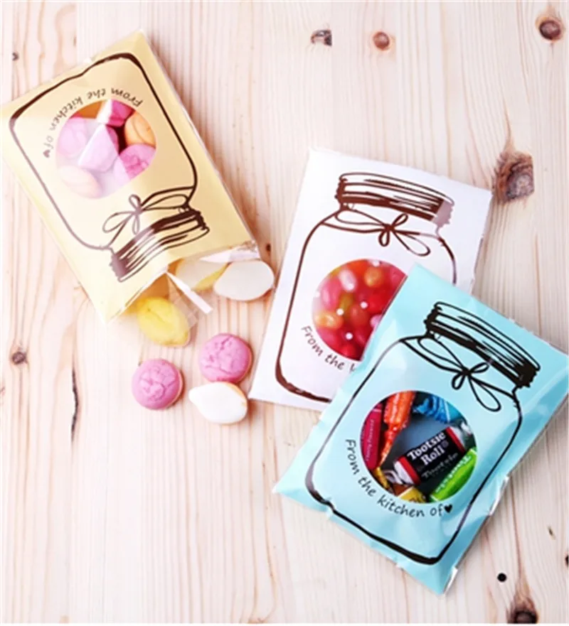 20 pcs/lot Plastic Cellophane Bottle Pattern Candy Cookie Gift Bag Self Adhesive Pouch For Wedding Birthday Party Decor - Image 5