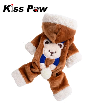 

Fleece Winter Dog Jumpsuit Overalls Cute Bear Pet Dog Clothes Soft Warm Four Legs Puppy Shih Tzu Pomeranian Clothes Halloween
