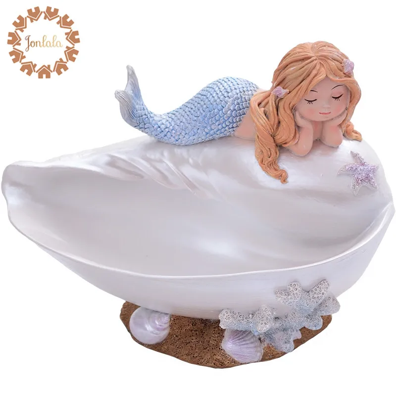 Креативное украшение для хранения ключей в виде русалки, креативная коробка для хранения конфет, украшений, для гостиной, двери, прекрасные ...