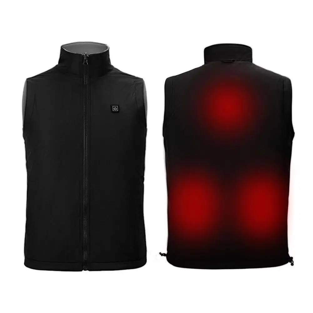 

Heated Vest Double-sided wearable Temperature Adjustable Electric Warm USB Charging three-level Infrared heating Vest for Hiking