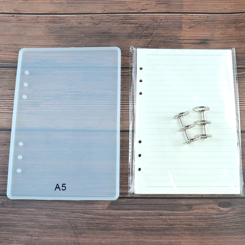 1pcs A5 A6 A7 Notebook Cover Epoxy Resin Molds Pocketbook Book Resin Mold  For DIY Crystal