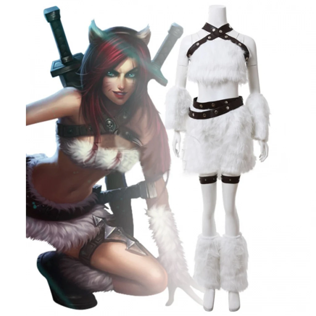 Game League Of Legends Kitty Cat Katarina Cosplay Costume Lol Outfits  Women's Outfit Plush Top Pants Suit Costumes - Cosplay Costumes - AliExpress