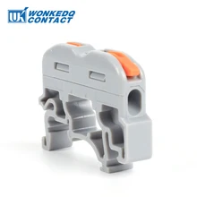 Din Rail Wire Connector Terminal Block PCT-211 Quick Wiring Compact Splicing Conductor Fast Cable Connector Conductor 10pcs