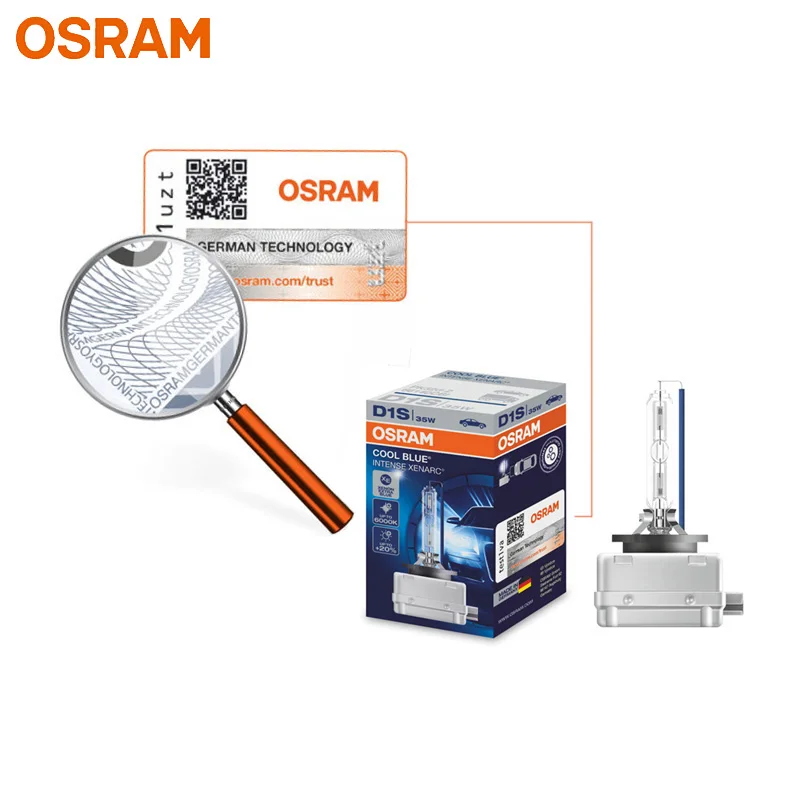 OSRAM Xenon D2S Автомобильная головная лампа крутая синяя Авто стильная лампочка 6000K HID