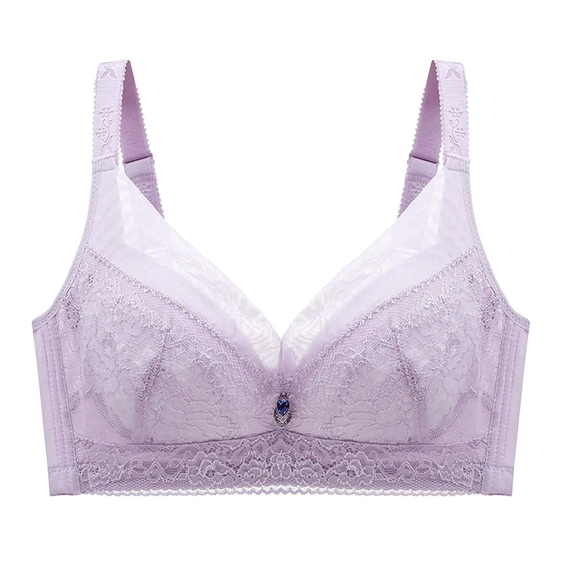 Light breathable tone underwear no steel ring bra no sponge cotton bra large size underwear CD lace bra push up bra  underwear