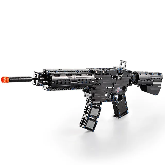 M4A1 карабин блок пистолет крутое оружие 621 шт. строительные модели блоки собранные блоки-кирпичики для мальчиков игры на открытом воздухе - Цвет: M4A1