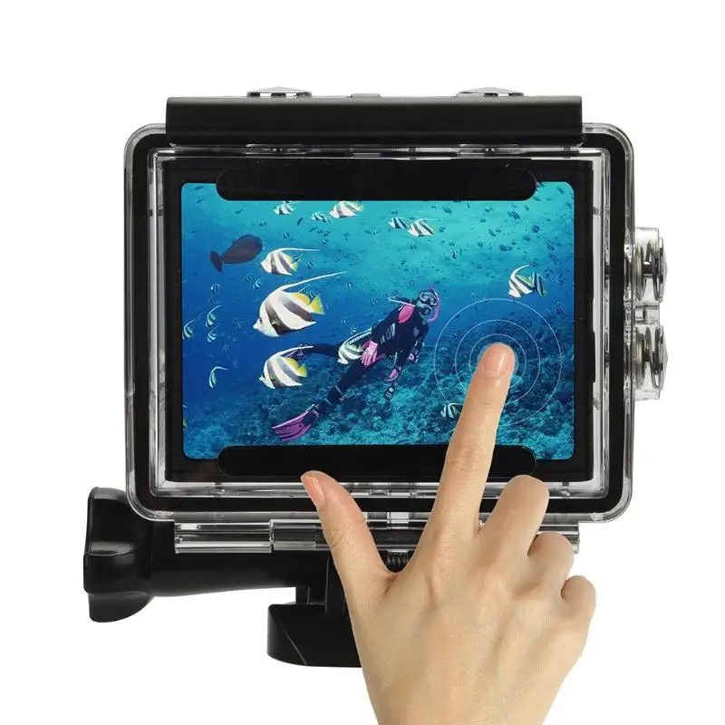 M22 Экшн-камера 4K 30FPS сенсорный экран WiFi Водонепроницаемая Спортивная 170 широкоугольная видеокамера черный/белый