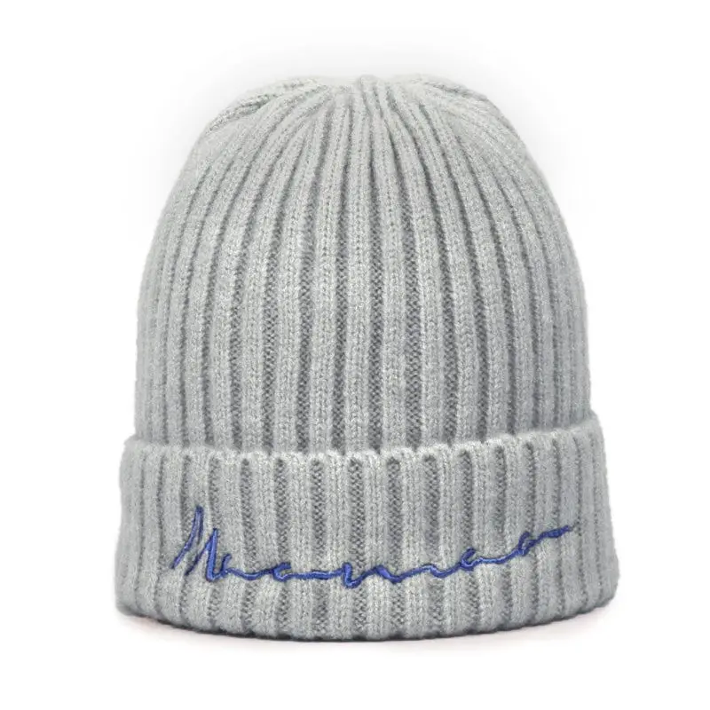 Kid Light Grey KLV, новинка года, зимняя детская вязаная шапка для женщин и мужчин, модная повседневная шапка, теплая мягкая утолщенная шапка, вязаная шапка-носок, шапка для маленьких мальчиков и девочек - Цвет: Kid Light Grey