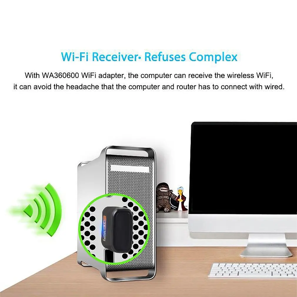 USB Wifi адаптер 600 Мбит/с Wi fi адаптер 5 ГГц антенна USB Ethernet ПК Wi-fi адаптер Lan Wifi ключ AC Wifi приемник