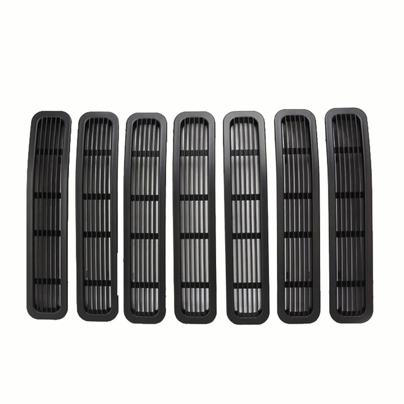 Передняя вставка решетка крышка с для Jeep Wrangler TJ 1997-2006 сотовая сетка передняя решетка набор вставок ABS наклейки для автомобиля стиль Ne
