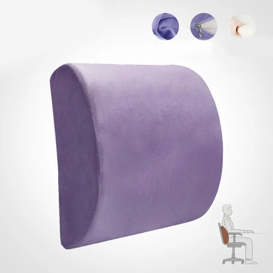 Поясничная Подушка для поддержки спины пены памяти для домашнего офиса Автомобильная сидение кресло