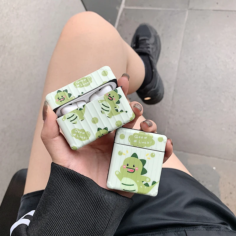 Милый мультяшный квадратный чехол для Airpods Pro багажа Apple 1 2 беспроводных наушников