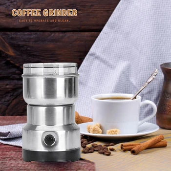 

Stainless Steel Coffee Bean Grinder Multi-functional Electric Pepper Crusher Baking Tools Kitchen Accessories