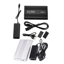 2 предмета 3,5 дюймов USB корпус картриджа чехол: 1 шт. HDD SATA кабель для подключения жесткого диска и 1 шт покрытые серебром 2,0 IDE/SATA на жестком диске HDD