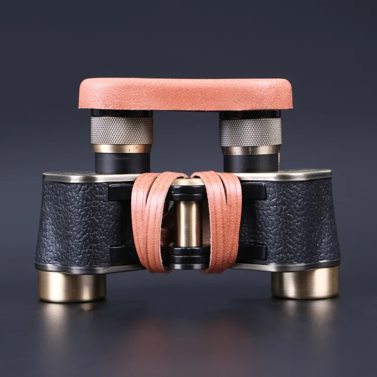 

6X24 Bronze Leather Bag-Ranging High-definition Night Hunting Bird Watching as Waterproof Shock-resistant Binoculars Army Binocu