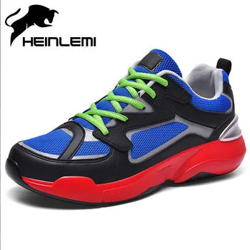 

HEINLEMI Top Quality Shose Men Spring/Autumn Big Size Mesh Men Sneakers Designer Lace-Up Men's Shoes Light Calzado Hombre