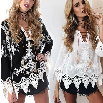 

Lace Crochet Women Summer Bikini Cover Up Tunic Beach Dress Bikini Crochet Knitted Beachwear Summer Swimsuit Cover Up