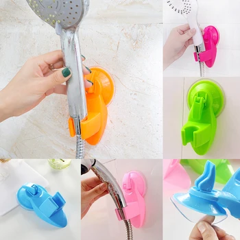 

Recableght Adjustable Bathroom Shower Head Holder Plastic Proof Punch Free Suction Cup Wall-Mounted Shower Movable Fixed Bracket