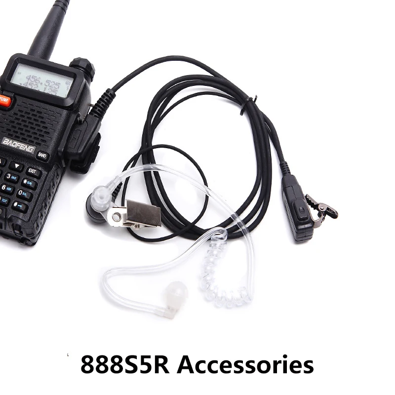 Baofeng 888S5R walkie-talkie K-head универсальные воздухопроницаемые прозрачные наушники air guide