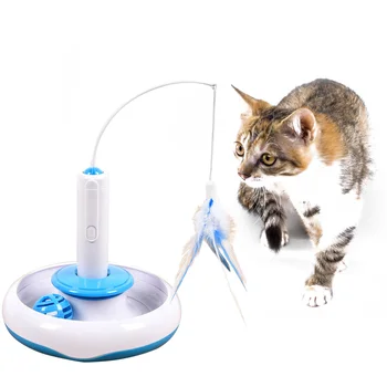 

1pc Electric Funny Rotate Intelligent Automatic Entertainment Exercise Pet Cat Play Toy Wand Motion Toy Cat Toy for Cats