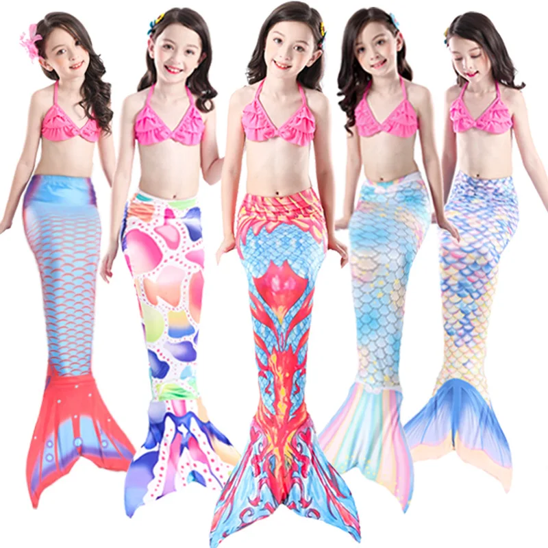 

2019 Douyin Celebrity Style New Style GIRL'S-Mermaid Tail Bathing Suit Clothing Princess Item Children Mermaid Bathing Suit