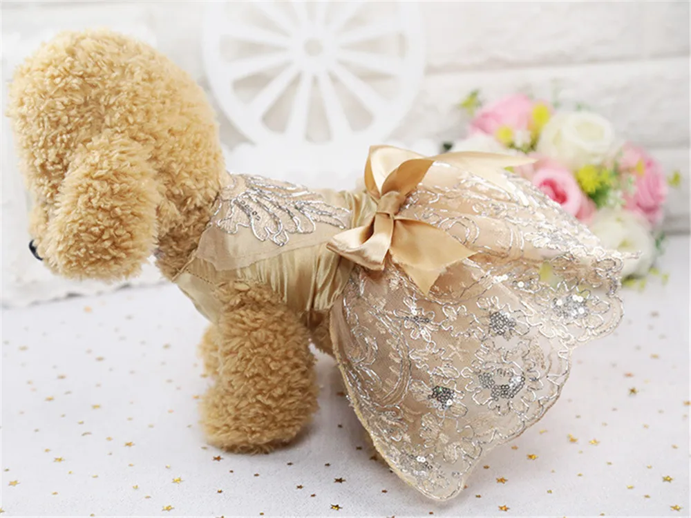 Pet Clothes Luxury Dog Clothes Dog Costumes Dress For Small Dogs New Years Eve Dress Usa Clothing Pet Dog Clothes Wedding Dress (6)