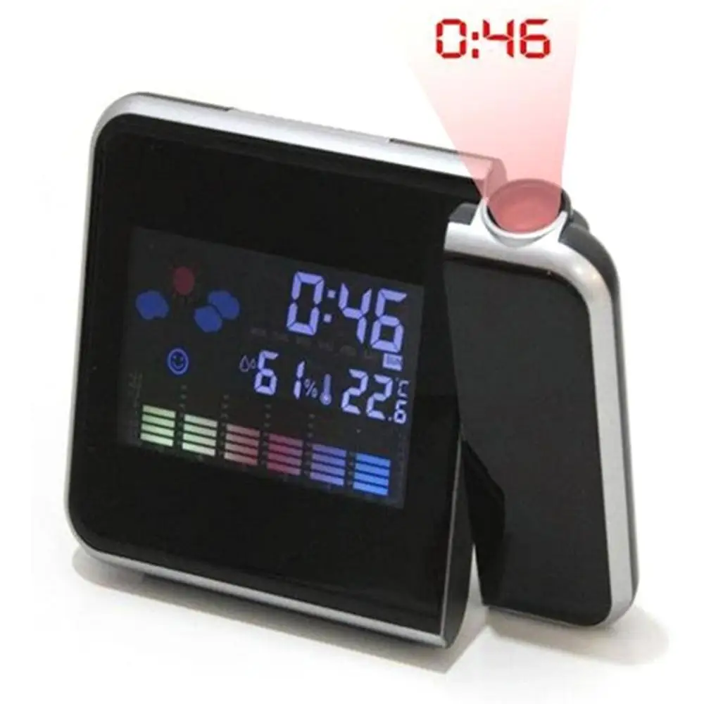 Креативные модные электронные часы с ЖК-дисплеем, погода, 8190, проекционные часы, повтор, цветной экран