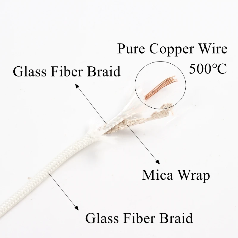 18AWG 0 75 мм квадратная слюда проволока из стекловолокна оплетка лента обертка